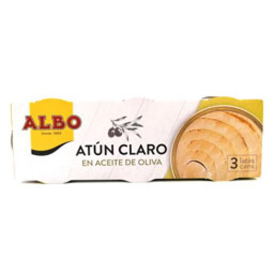 ATUN CLARO ACEITE OLIVA 3x65 GR