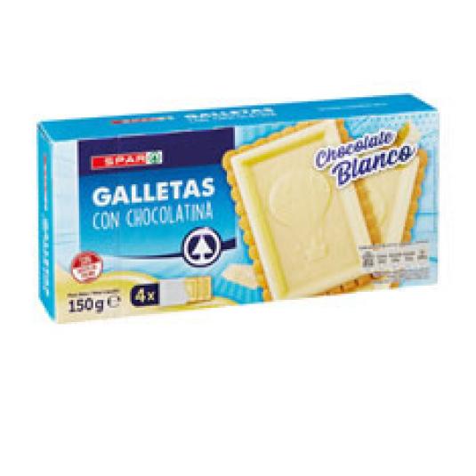 GALLETAS C/CHOCOLATINA BLANCA 150GR