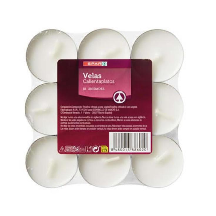 VELA CALIENTA PLATO 18UD