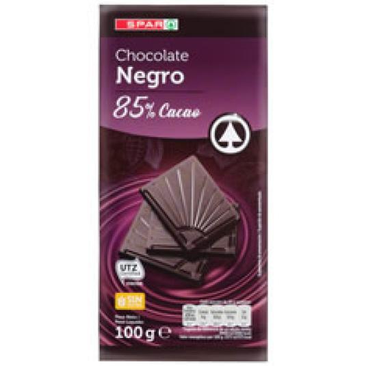 CHOCOLATE NEGRO 85% 100 GR