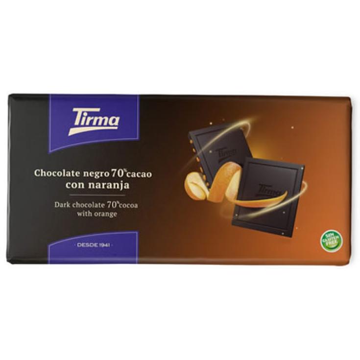 CHOCOLATE 70% CACAO CON NARANJA 125 GR