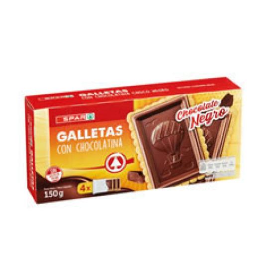 GALLETA TABLETA CHOCOLATE NEGRO 150 GR