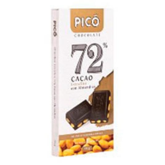 CHOCOLATE NEGRO ALMENDRA 72% 175 GR