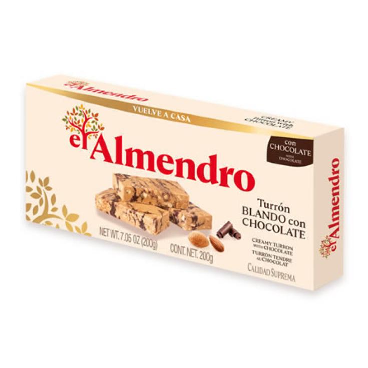 TURRON BLANDO CON CHOCOLATE 200GR