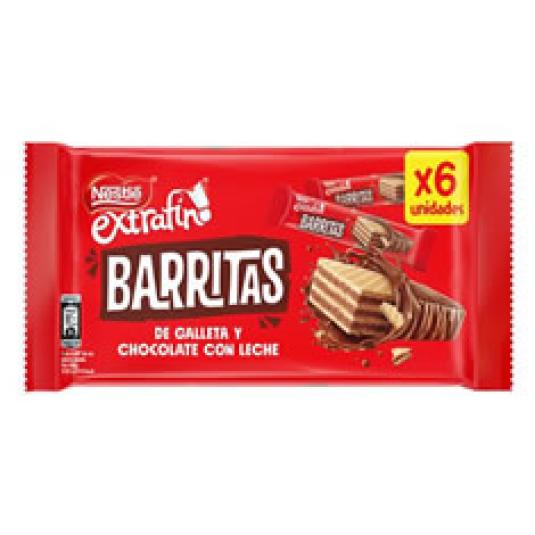 BARRITAS DE GALLETA Y CHOCOLATE 6X18 GR