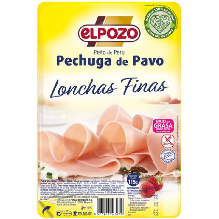 PECHUGA DE PAVO LONCHAS FINAS 115 GR