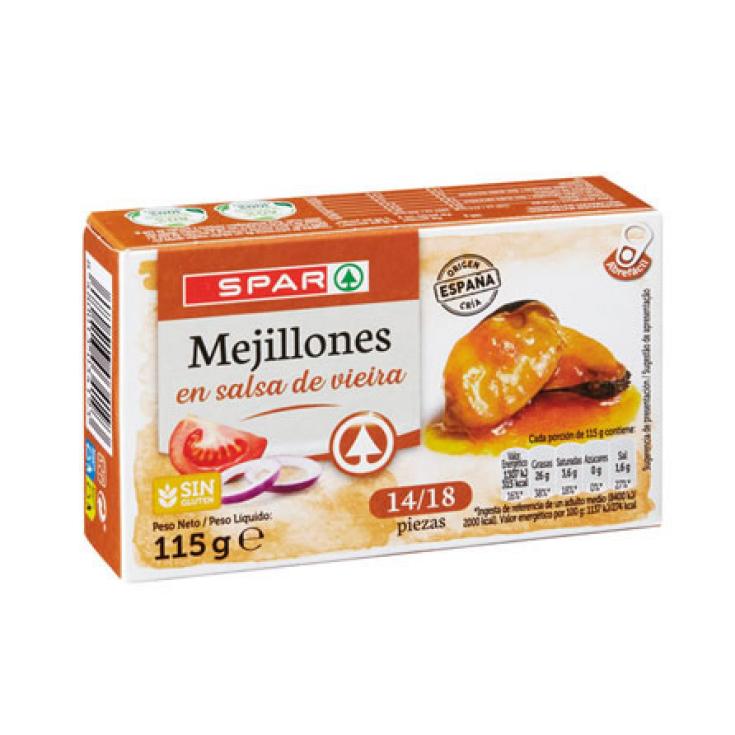 MEJILLON SALSA VIEIRA 14/18  UD, 115 GR