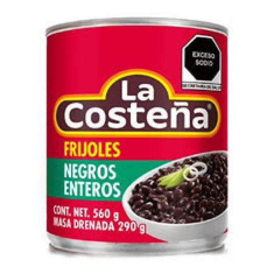 FRIJOLES NEGROS ENTEROS 560 GR