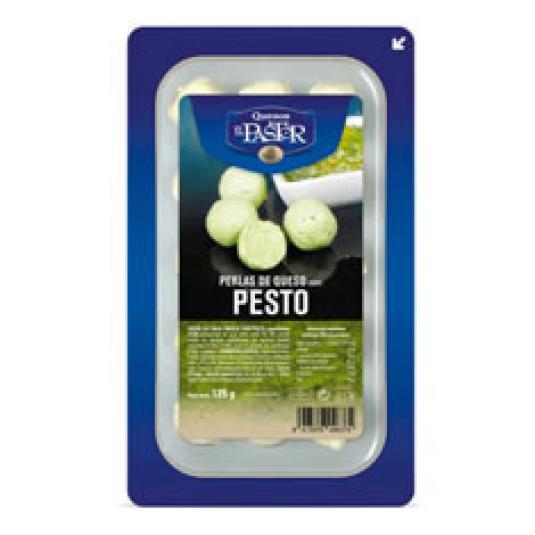 QUESO PERLAS SABORES PESTO 125 GR