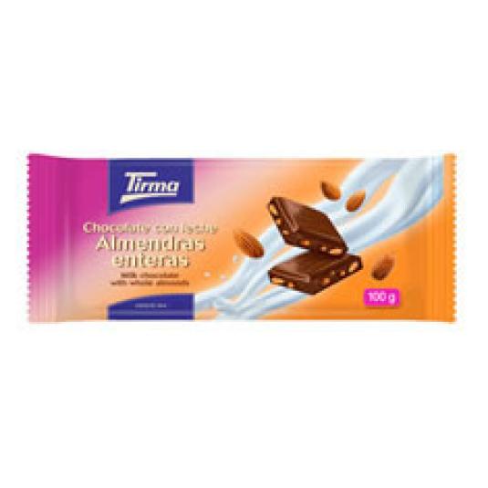 CHOCOLATE LECHE Y ALMENDRAS ENTERA 100GR