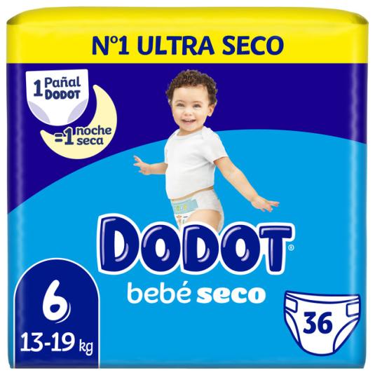 PAÑAL BEBE SECO VALUE PACK TALLA 6 36UD