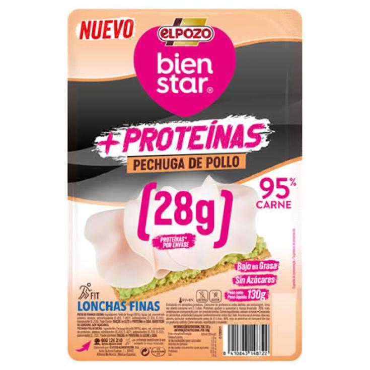 PECHUGA POLLO+PROT.L/F BIENESTAR 130G 2E