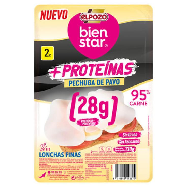 PECHUGA PAVO+PROT.L/F BIENESTAR 130G 2E