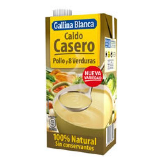 CALDO CASERO POLLO 8 VERDURAS 1 L