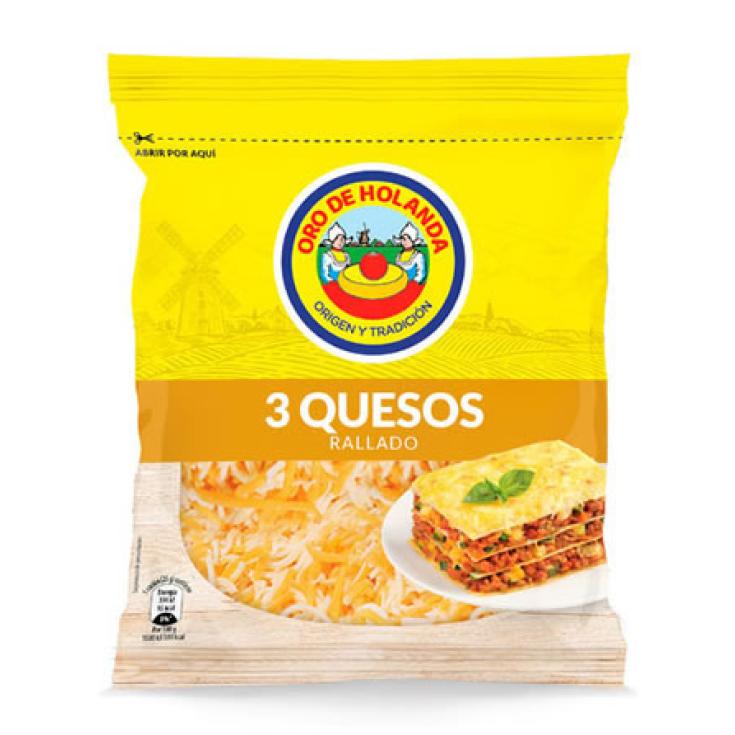 QUESO RALLADO 3 QUESOS 180 GR