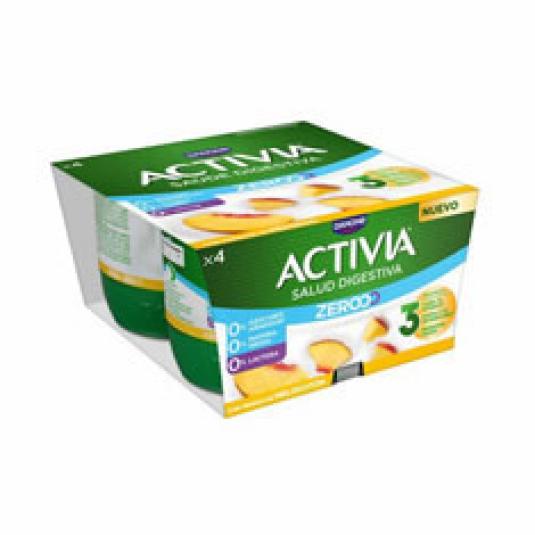 ACTIVIA TRIPLE ZERO MELOCOTON 4X120 GR