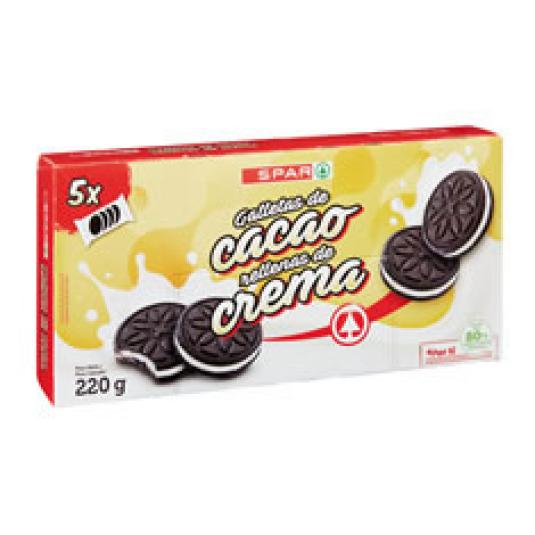 GALLETA SANDWICH CACAO VAINILLA 5X44 GR