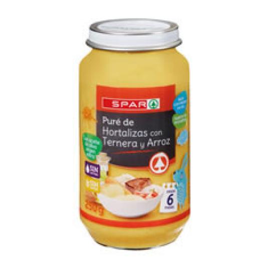 PURE HORTALIZAS, TERNERA Y ARROZ 250 GR