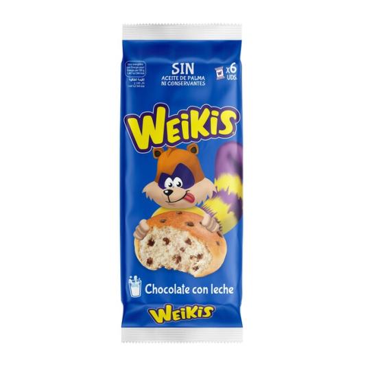 WEIKIS CHOCOLATE CON LECHE 6X40 GR