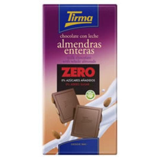 CHOCOLATE ALMENDRAS ENTERAS ZERO 125 GR