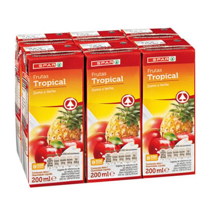 FRUTA+LECHE TROPICAL 6X200 ML