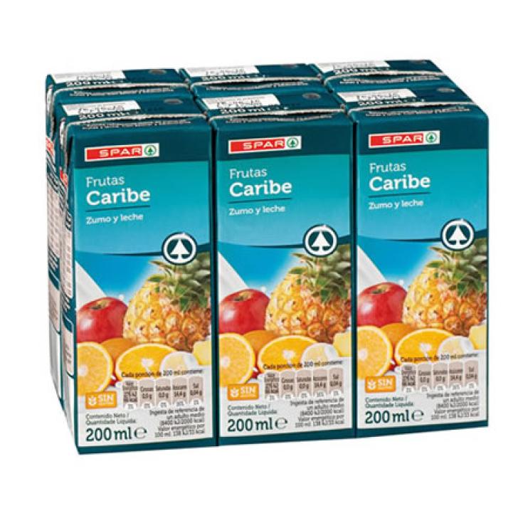 FRUTA+LECHE CARIBE 6X200 ML