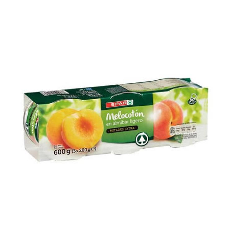 MELOCOTON MITADES EN ALMIBAR 3X200 GR