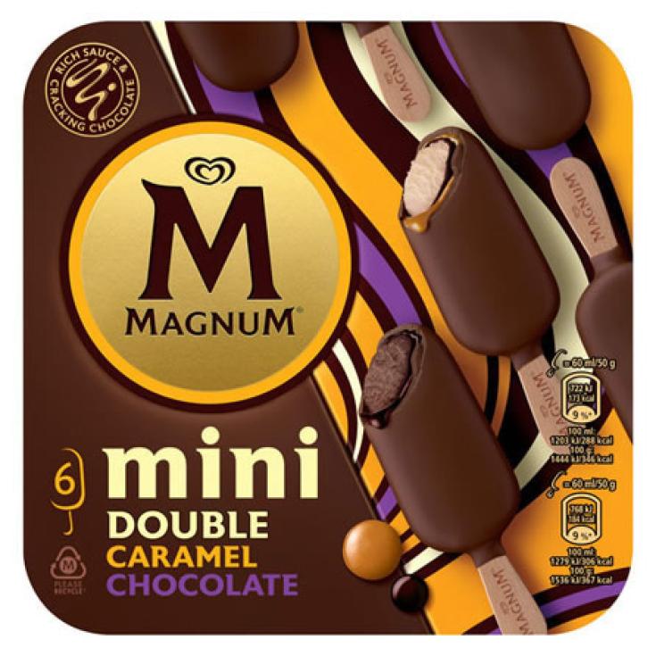 MAGNUM MINI DOBLE CHOCO-CARAMEL 6X55GR