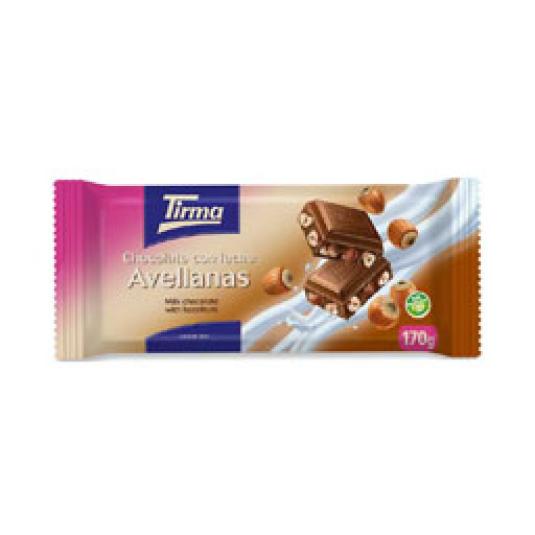 CHOCOLATE CON LECHE Y AVELLANAS 170 GR