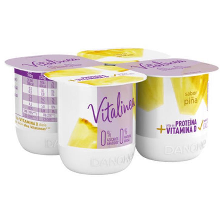 VITALINEA 0% SABOR PIÑA 4X120 GR