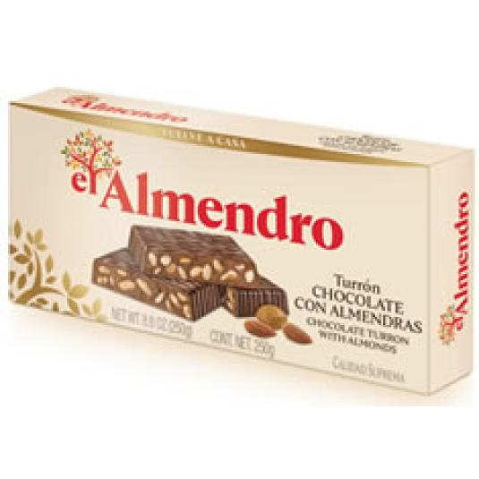 TURRON CHOCOLATE CON ALMENDRAS 250 GR