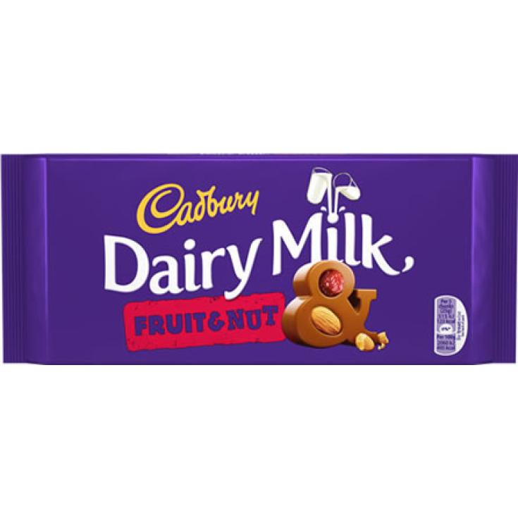 CHOCOLATE DAIRY MILK FRUIT NUT 110 GR