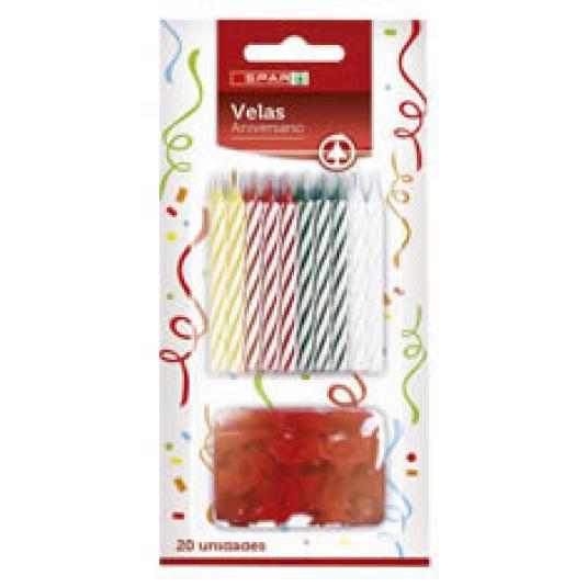 VELAS ANIVERSARIO 20 UD