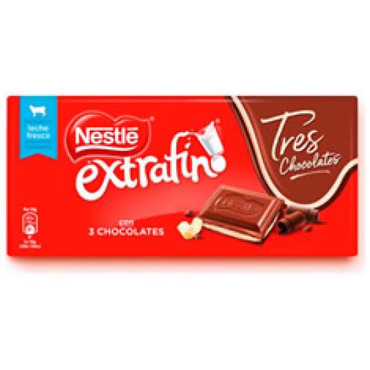CHOCOLATE EXTRAFINO 3 CHOCOLATES 120 GR
