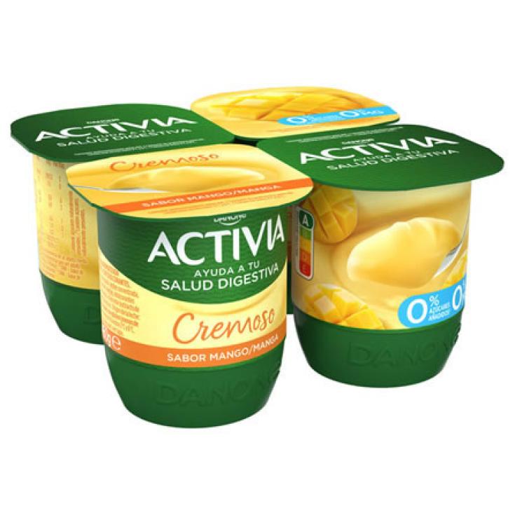 ACTIVIA CREMOSO 0% SABOR MANGO 4X120 GR