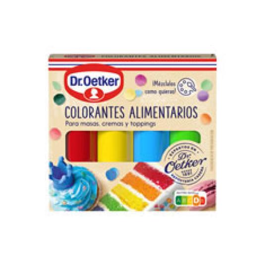 COLORANTE ALIMENTARIO COLORES 4X10 GR
