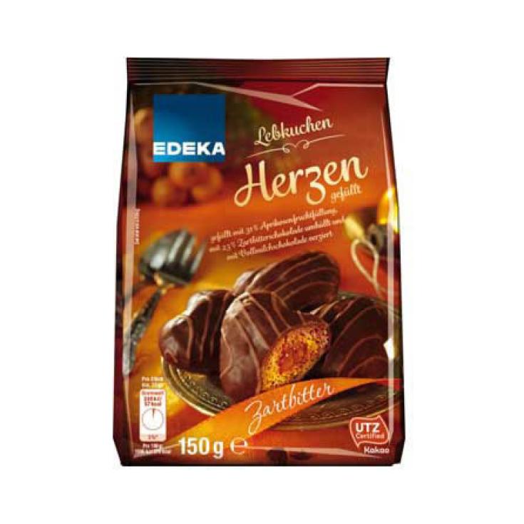 LEBKUCHEN HERZEN ZARTBITTER 150 GR