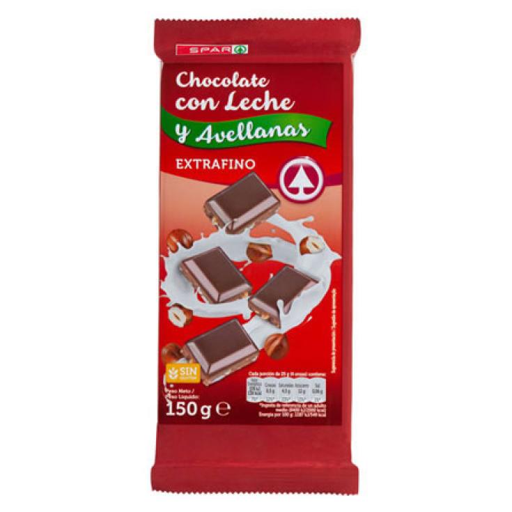 CHOCOLATE CON LECHE Y AVELLANAS 150 GR