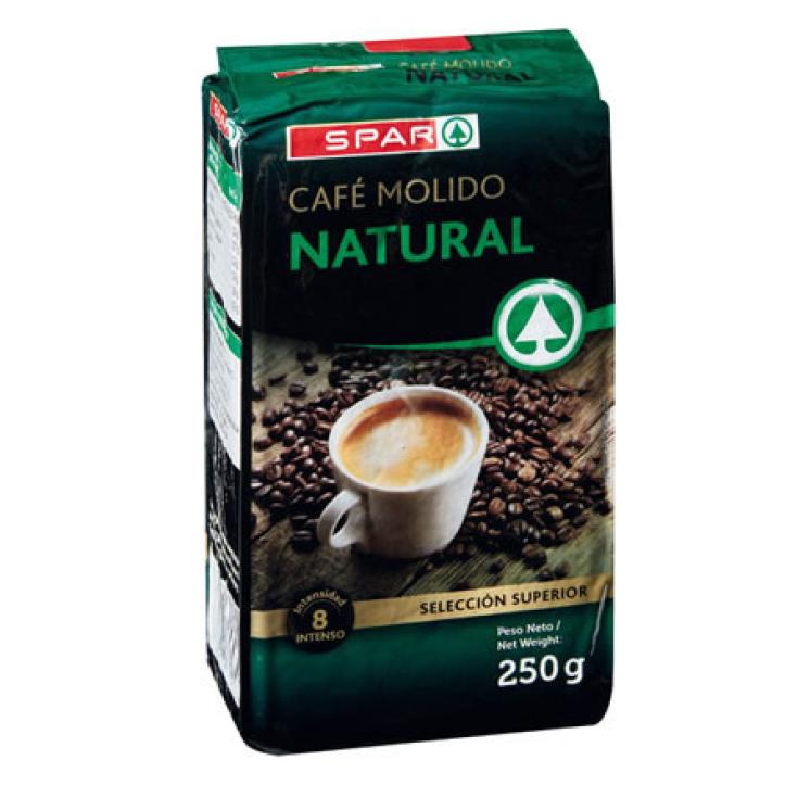 Café molido natural intenso Carrefour 250 g.