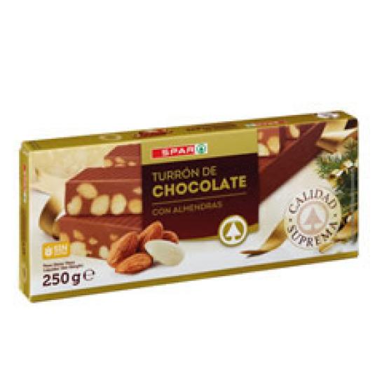 TURRON CHOCOLATE CON ALMENDRAS 250 GR