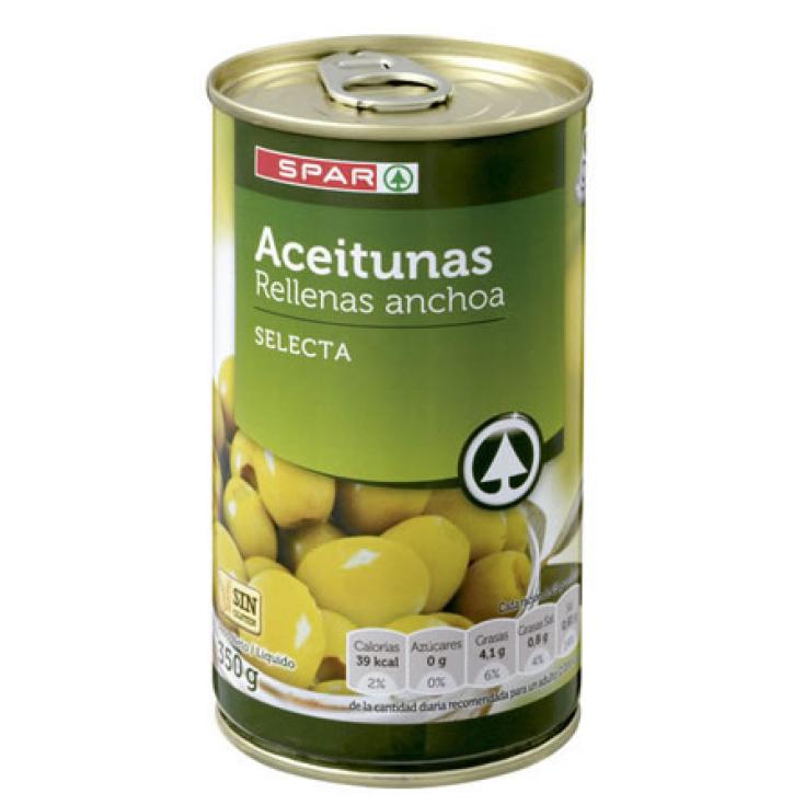 Aceitunas verdes rellenas de pasta de anchoa 250 g